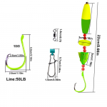 KALAP&Uuml;&Uuml;K 1tk S&auml;ga seadmed S&auml;ga ujukiseadmed S&auml;gap&uuml;&uuml;giriistad Santee Rig 6/0 8/0 Ringkonksud ujukitele s&auml;ga 10/0#