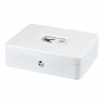 Metallist rahakast luku ja 2 v&otilde;tmega tulekindel sularahaseif Vargusvastane p&otilde;rutuskindel turvaline mitme kambriga panipaik V&auml;&auml;rtuslike asjade hoiupakk valge