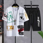 Suvised &uuml;likonnad meestele Casual Joggers dressid Vabaaja dressip&uuml;ksid T&auml;navar&otilde;ivad Anime Y2k topsid L&uuml;hikesed p&uuml;ksid Komplekt Meeste Spordivarustus T-s&auml;rgid 5XL