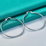 URMYLADY 925 Sterling Silver 55mm &uuml;marad lamedad k&otilde;rvar&otilde;ngad naistele pulmapeo v&otilde;lu ehted 55mm