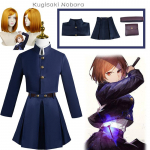 Anime Jujutsu Kaisen Kugisaki Nobara Cosplay Kost&uuml;&uuml;m Top Seelik Mantel Halloween Hammer Naiste kost&uuml;&uuml;m Kott v&ouml;&ouml;ga vormiriietus L-(Costume+Wig)