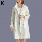 Naiste veekindel jope vihmamantlid vabaaja kapuutsiga &otilde;ues ja moes Unisex pikk mantel L valge