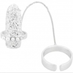 Statement H&otilde;bedane Lihtne disain Party Nail Ring S&otilde;rme k&uuml;&uuml;ner&otilde;ngad Naiste k&uuml;&uuml;nte kate valge