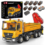 Mould King 17050 Tehniline Auto Ehituskloss Kaugjuhtimispuldiga Iselaadiv Kraana Mudel Monteeritav Veoauto Telliskivi Laste J&otilde;ulukink 17050