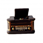 Retro fonograaf kirjutusmasin k&auml;sit&ouml;&ouml; laua kujukeste mini skulptuur kunsti kaunistus Cassette Player