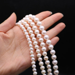 1String Fashion White naturaalsed mageveep&auml;rlihelmed s&uuml;nnip&auml;evapeoks Romantiline armastus pulmakingitus, t&auml;nup&uuml;ha j&otilde;uluehete valmistamine 36 cm 1String/5-6mm valge