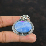 K&uuml;aniidi Ripats Gemstone Ripats &Otilde;rn Ehtekunst 925 Sterling H&otilde;be Ripats Looduslik K&uuml;aniit Ehted K&auml;sit&ouml;&ouml; Ripats H&otilde;be Ehted Kingituseks