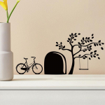 Isekleepuvad PVC loomingulised musta hiireaugu seinakleebised Beebitoa elutoa Vin&uuml;&uuml;list seinamaaling Peegli seinakleebised Kodukaunistus