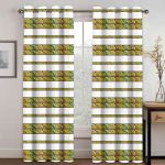 Euroopa ja Ameerika &Uuml;hendriigid Kuum M&uuml;&uuml;k Etioopia Stiilis Kuldse Triibuga Kardinad Boheemlaslik Kodu Elutuba Magamistuba Sisustus Kardinad 50W130H(CM)x2&Hook