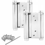 Kahetoimelised Vedruga Hinged 304 Roostevabast Terasest Ise Sulguvad Kahepoolselt Toimivad Hinged, Sisaldab Tihvte ja Kruvisid, 1 Paar, Harjatud, Kiikuvate Uste jaoks 3 inch-2PCS