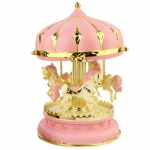 Loominguline v&auml;rviline karussellmuusika kast K&auml;sitsi valmistatud t&uuml;drukute s&uuml;damekarusselli kaunistused Armsad karussellide laste m&auml;nguasjad roosa