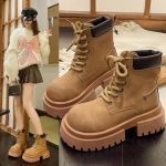 Mood 2024 Uued Naiste Retro Paksude Taldadega Ankle Boots Disainer S&uuml;gis-Talvised Naiste T&ouml;&ouml;kingad Mootorratturite Mood Naiste Saapad 40 pruun