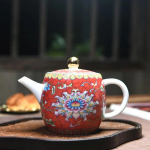 Emailmaaliga teekann Portselanist teekann Kodu Keraamiline Hiina tee komplekt Hiina v&auml;rvimaal Hotelli Restorani Veekeetja umbes 300ML