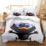Uus Calimero Voodipesukomplekt &Uuml;heinimese Twin T&auml;is Queen King Suuruses Voodikomplekt T&auml;iskasvanu Laste Magamistoa Tekikatted Komplektid 3D Anime Kawaii Voodi 70x133cm 2pcs gray