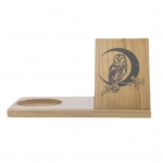 Puidust raamaturiiuli korraldaja telefonihoidikuga Naturaalsest puidust kolmnurkse raamatualusega kirjutuslaud topsihoidja pildiraamiga A