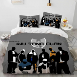 3D Wu T-TANG Klannide Seeria Silt Tekk Voodipesukomplekt, Tekikott Voodikomplekt Tekikate Padjap&uuml;&uuml;r, King Queen Suuruses Voodipesukomplekt Lastele EU Single 135x200cm