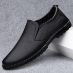 Meeste Spordijalatsid Meeste Libisemiskindlast Nahast Slip-On Mustad S&otilde;idukingad Tossud Meeste Kleit Kingad Kerged hingavad jalatsid Lamedad 37