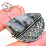 Ocean Fume Agate Handmade 925 Sterling Silver Gift Pendant 2.01 e6g58