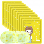 Kummeliga &uuml;hekordne aurumask, Hot Compress silmamask, Travel Nap Sleep silmamask 10tk kollane