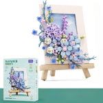 Lillekeel Pildiraam Ehitusklotsid Kimp Mikroosakestest lauaarvuti kaunistused Loomingulised t&uuml;drukute p&uuml;hadekingid 19.8*16.3*23cm