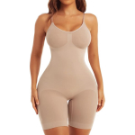 Full Body Shapewear Body Naistele Tummy Control Body Shaper Reie &otilde;hemad l&uuml;hikesed p&uuml;ksid &Otilde;mblusteta vormiv aluspesu S beež