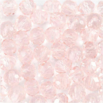 Perles - Creotime - Ronde - 4 mm - Rose - 45 pi&egrave;ces