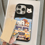 Telefoni&uuml;mbris iPhone 11 13 XR XS Max &uuml;mbrisele iPhone 12 14 15 16 Pro Max 12 Pro 15 Plus Nahast v&auml;rvitud veekindel kukkumis- ja kulumiskindel multikas iPhone 16 Pro Max roosa