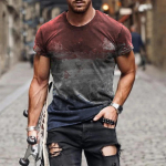 Uus meeste vabaaja 3D grafiti tr&uuml;kitud suvine l&uuml;hikeste varrukatega mood ni&scaron;&scaron; Meeste T-s&auml;rk &Uuml;markaelus lahtine top T-s&auml;rk Mugav S