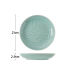 Creative Relief &uuml;hev&auml;rviline keraamiline taldrik Peen Hiina stiilis s&ouml;&ouml;gitaldrikud High End hotelli restorani ringikujuline salatitaldrik