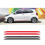 KIA Picanto Morning s&uuml;sinikkiust sportlikud ukse k&uuml;lgliistu triibud Auto stiil Kere kaunistuskleebis Autotarvikud Vin&uuml;&uuml;lkleebised must