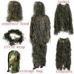 5 &uuml;hes Ghillie &uuml;likond 3D lehe kamuflaaž riided &uuml;likonnad kamuflaaž r&otilde;ivad, sealhulgas jakk p&uuml;ksid kapuuts