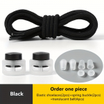 S&otilde;lmedeta venivad spandeksist kingapaelad - 1 paar, 100 cm pikkused, vastupidavad ja mugavad, spordijalatsite kingapaelad 100cm must