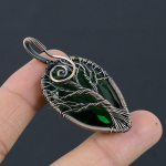 Tree Of Life Chrome Diopside Copper Wire Wrap Jewelry Pendant 2.32 p8s15