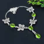 Peridot Handmade 925 Sterling Silver Jewelry Necklace 18 m2q78