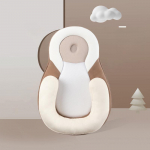 Kaasaskantav klammerduv voodi 0&ndash;6 M &uuml;lipehme ja 3D-hingava peatoega, reguleeritav p&otilde;randavoodi reisimiseks beebiregistri otsinguks Baby pillow pruun