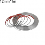 Universaalne 6 mm 15 mm 18 mm 22 mm autokroomiga stiiliga kaunistusvormimisliist Width 12mm & 1 meter Length