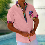 Hawaii s&auml;rk meestele, meeste vintage n&ouml;&ouml;pidega keeglis&auml;rgid l&uuml;hikeste varrukatega suvine rannas&auml;rk L