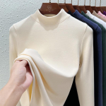 S&uuml;gis- ja talvine naiste alumine s&auml;rk Dralon, soe, poolk&otilde;rge kaelus, pikkade varrukatega kahepoolsed sametist sisemised topid L