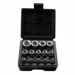 Naiste E Torx padrunite komplekt kohvriga, 1/4, 3/8, 1/2 tolli. E4-E24 V&auml;lise Torx-pesa komplekt, 14 tk