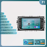 Ossuret Androidi intelligentne FM-autoraadio Ford Focus 2007 Mondeo S-max C MAX Kuga Galaxy Fiesta Transit Fusion Connect Autoradio Multimeedia Carplay jaoks B P1 4Core 1G 32G AI