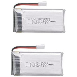 2-pakk laetavat LiPo akut 3,7 V 1800 mAh | &Uuml;hildub KY601S, SYMA X5 seeria, WLtoys K989, droonidega h&otilde;be