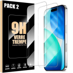 2x Verre Tremp&eacute; pour iPhone 17 - BOOLING - Protection Anti-Rayures 9H Transparent