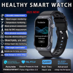 2025 Uus Pulsiteraapia Mikro F&uuml;&uuml;siline L&auml;bivaatus Nutikell Meestele EKG+PPG Vere hapnik Vere rasv Verer&otilde;hk Tervisek&auml;ev&otilde;ru must