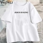 Jeesus on kuningas T-s&auml;rk Naiste Vabaaja Jumal on hea T-s&auml;rk Naised Kristlikel p&otilde;him&otilde;tetel p&otilde;hinev r&otilde;ivas Usk T-s&auml;rk Puuvillased L&uuml;hikeste varrukatega T-s&auml;rgid S