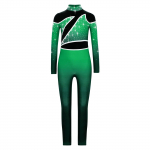 T&uuml;drukute Tantsu V&otilde;imlemise Kombinesoon V&auml;rviplokk Gradient Mock Kaelus Pikkade Varrukatega V&otilde;tmeaugu Seljaosaga S&auml;delevate Rhinestones'idega Bodysuit 7-8 Years roheline