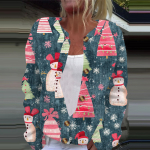 Naiste moe j&otilde;ulutr&uuml;kiga pikkade varrukatega kootud kardiganist n&ouml;&ouml;bist sulejope XXXXL