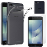 Coque ASUS ZENFONE 4 MAX PLUS ZC554KL - Silicone Transparent + Verre Tremp&eacute; Film Protection Ecran [Phonillico&reg;]