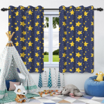 2 tk Kuu T&auml;hed Akna Kardinad Laste Magamistuba Kodu Elutuba Kaunistus Pimendav Kardin Soojusisolatsioon M&uuml;rasummutus 50x160cm 2pcs
