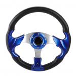 13-tolline 320 mm universaalne PU-nahast auto sportralli driftirool sinine