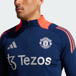 Adidas Manchester United Tiro 24 Treeningpluus Pikkade varrukatega Kitsa l&otilde;ikega Meeste Pluusid Sinine IT4239 S